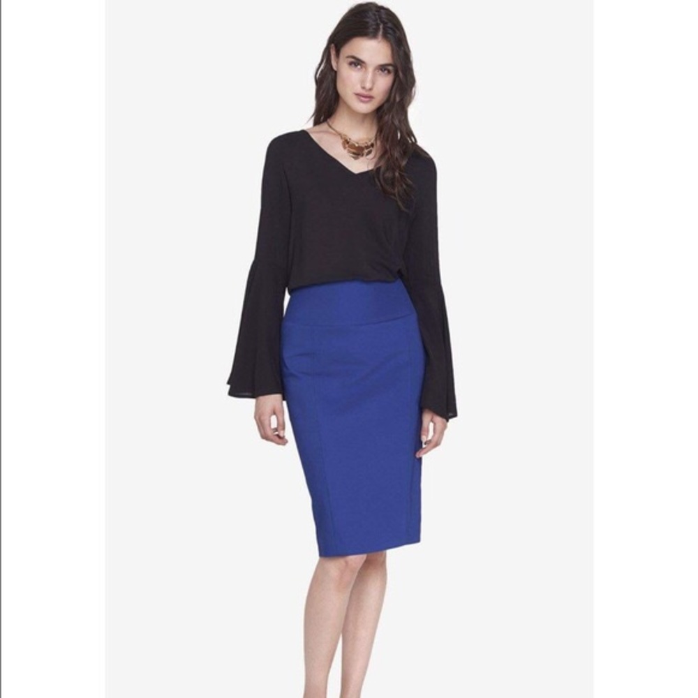 Express High Waisted Lace Midi Pencil Skirt size 6